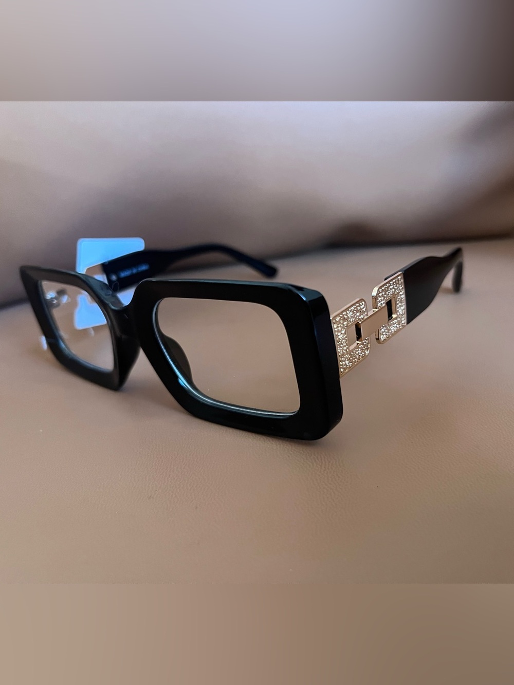 NWT Black Rectangular Fashion Eyeglasses - Unbranded - Picture 3 of 7